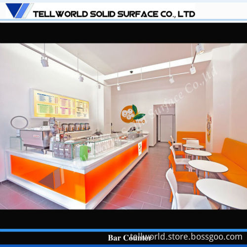 Acrylic Solid Surface Bar Counter with LED